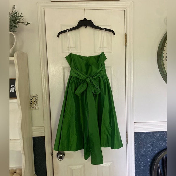 Lynn Lugo strapless silk formal mini dress - Green size 10 - Picture 2 of 3
